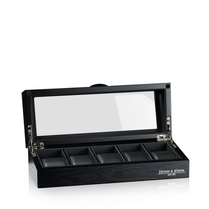 Watch Box - Guichet Oxford 5 Watches Black-2-Le Remontoir