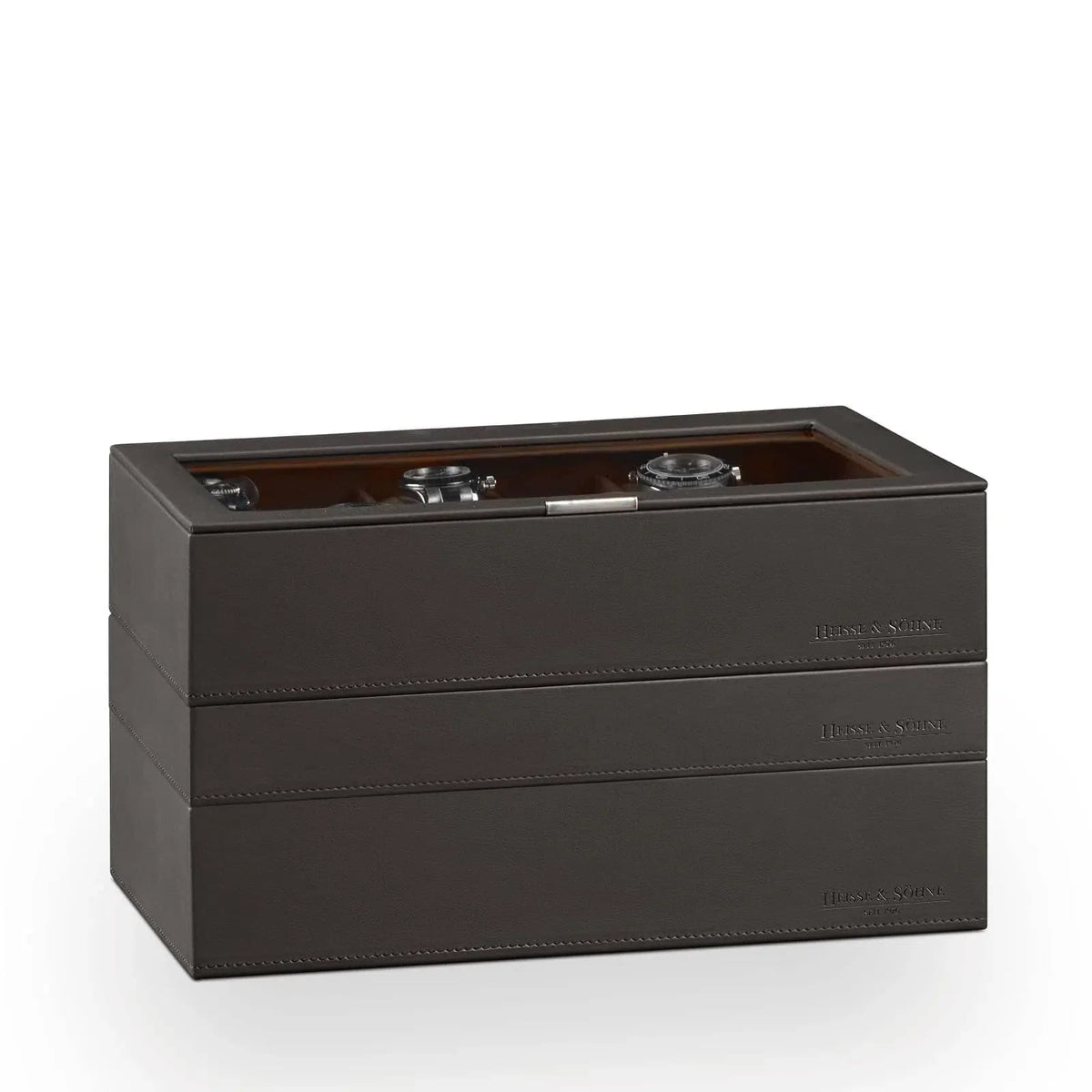 Watch box - Heisse XXL Brown-1-Le Remontoir