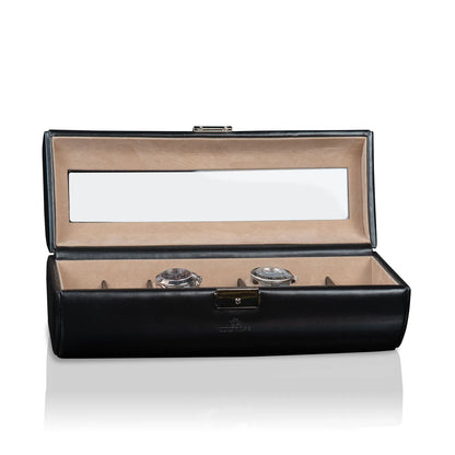 Watch Box – Merino 7 Watches Black-1-Le Remontoir