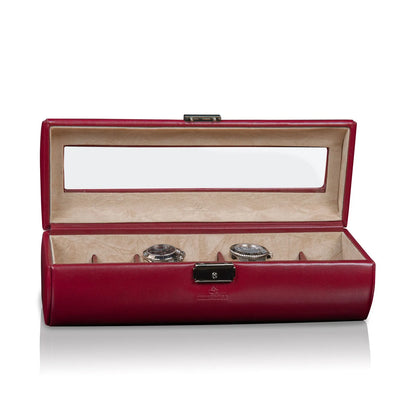 Watch Box – Merino 7 Watches Red-1-Le Remontoir