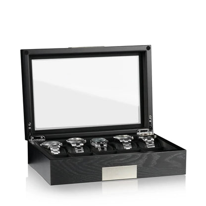 Watch Box - Monterray Satin Black-1-Le Remontoir