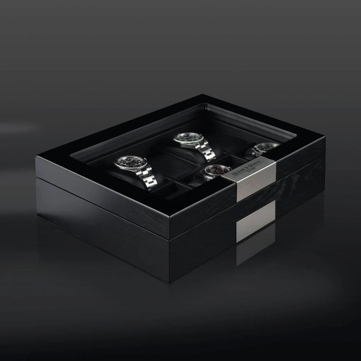 Watch Box - Monterray Satin Black-3-Le Remontoir
