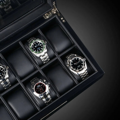 Watch Box - Monterray Satin Black-6-Le Remontoir