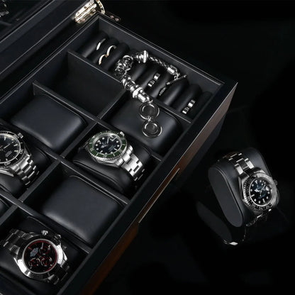 Watch Box - Monterray Satin Black-8-Le Remontoir