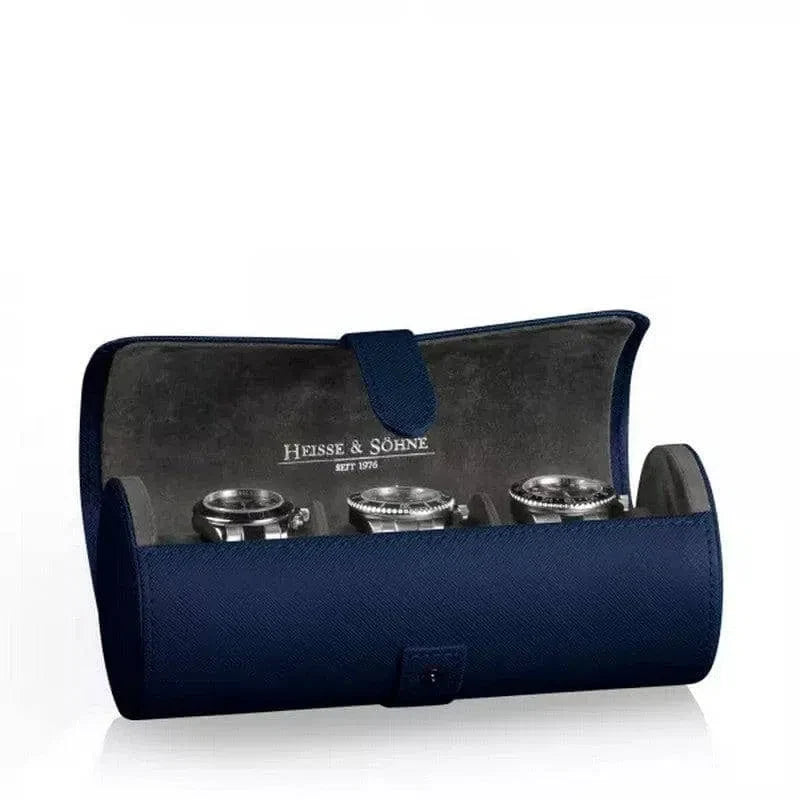 Watch Travel Case - Roll 3 Blue-1-Le Remontoir