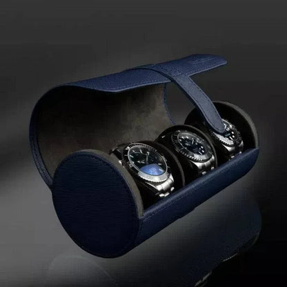 Watch Travel Case - Roll 3 Blue-3-Le Remontoir