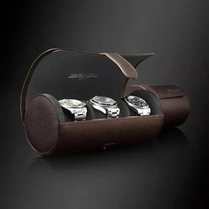 Watch Travel Case - Roll 3 Brown-3-Le Remontoir