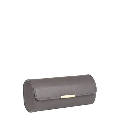 Dynasty Leather Watch Roll – 3 Watches – Anthracite-2-Le Remontoir
