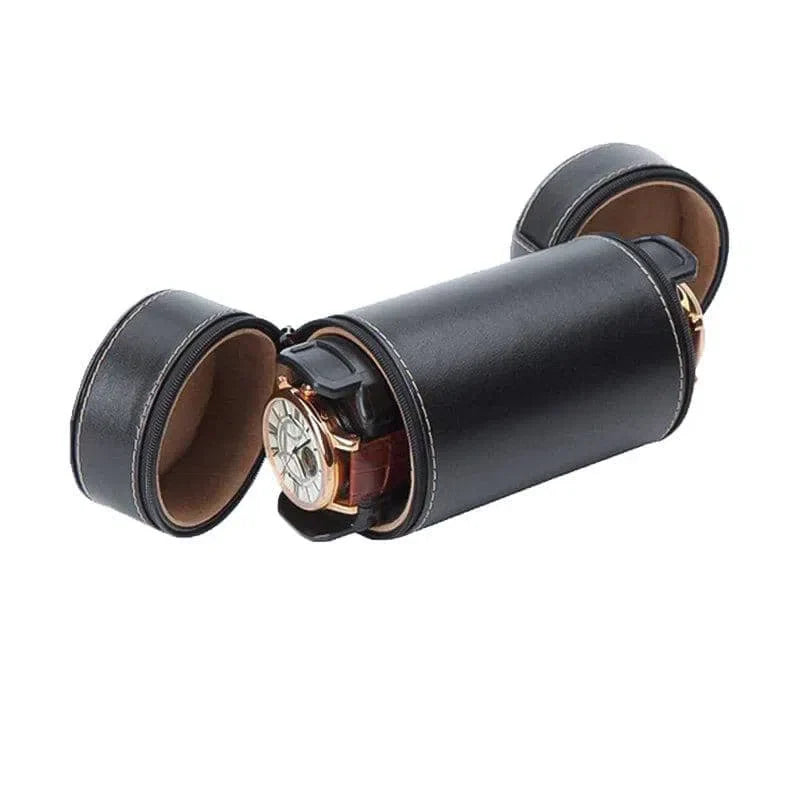 Watch Case - Roll Duo Black-1-Le Remontoir