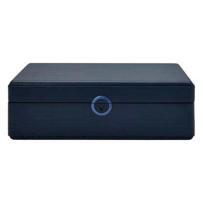 Watch Box for 5 Watches – Earth Blue with Storage-6-Le Remontoir