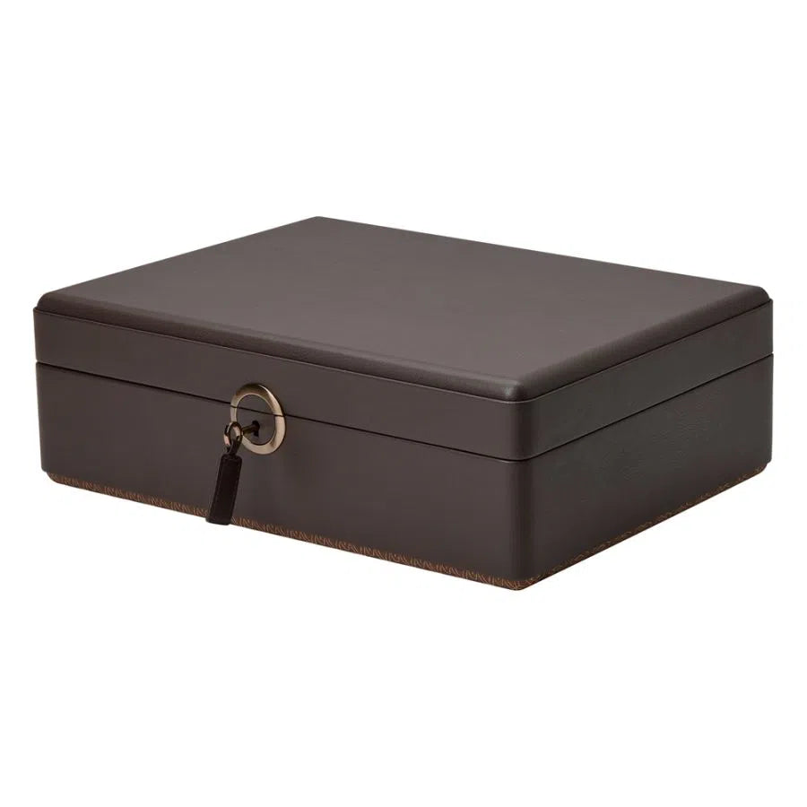 Watch Box for 5 Watches – Earth Coffee with Storage-5-Le Remontoir
