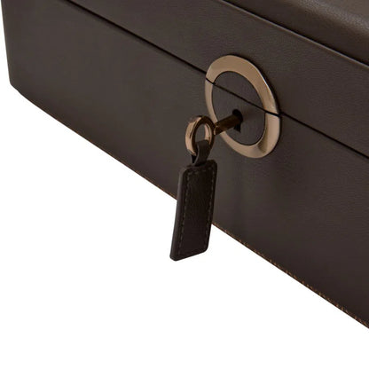Watch Box for 5 Watches – Earth Coffee with Storage-7-Le Remontoir