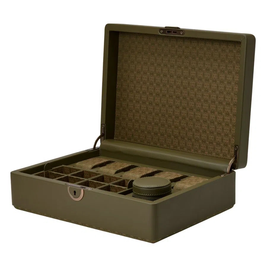 Watch Box for 5 Watches – Earth Olive with Storage-7-Le Remontoir