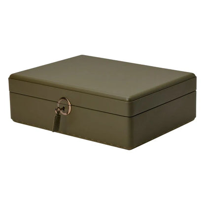 Watch Box for 5 Watches – Earth Olive with Storage-6-Le Remontoir