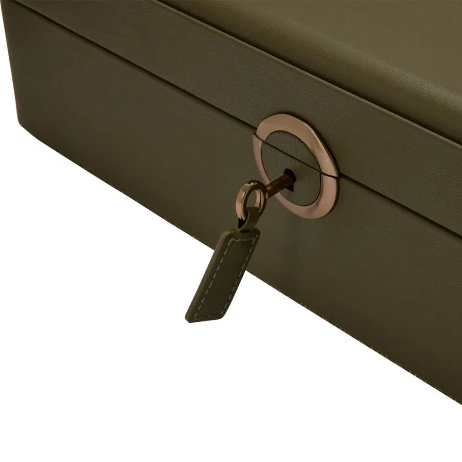 Watch Box for 5 Watches – Earth Olive with Storage-4-Le Remontoir