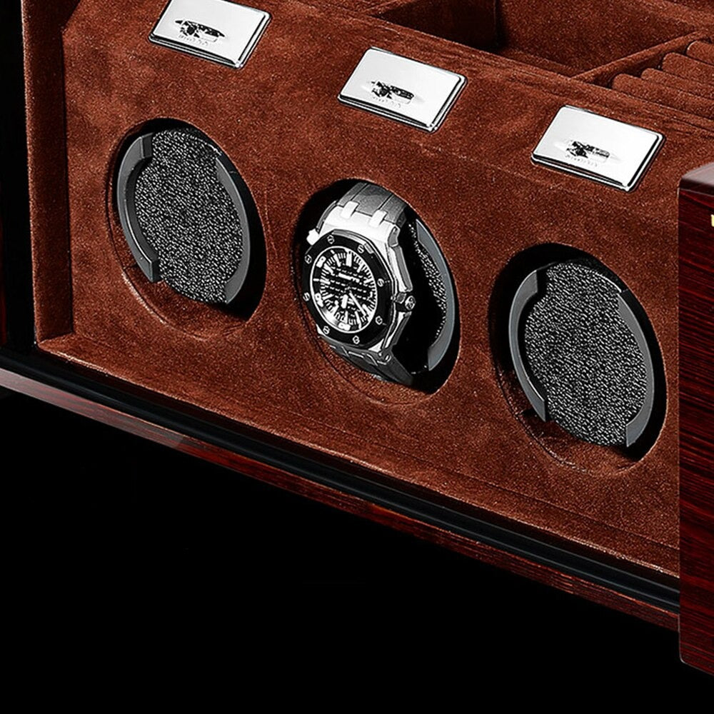 Carmine Trio Watch Winder-3-Le Remontoir