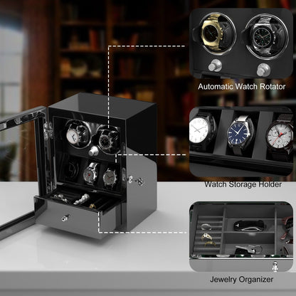 DUKWIN Black Exhibition Watch Winder-4-Le Remontoir