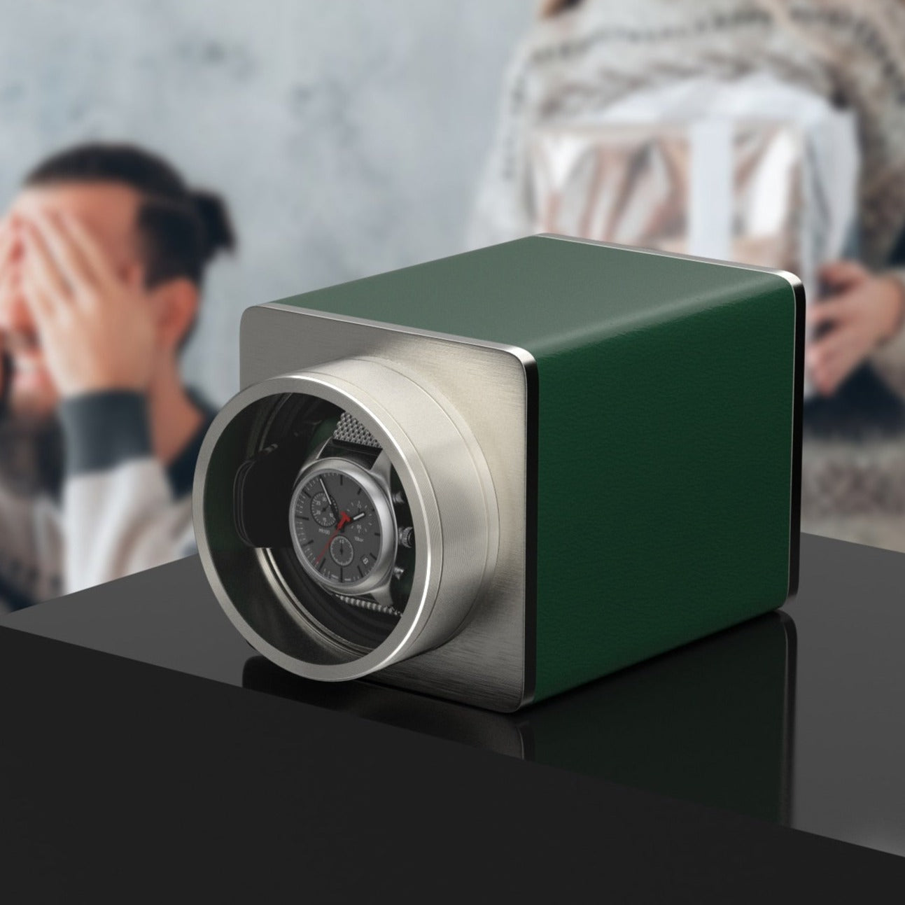 DUKWIN Green Hooker Watch Winder for American Audience-3-Le Remontoir