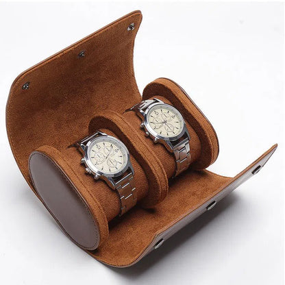 Watch Case - Duo Brown-2-Le Remontoir