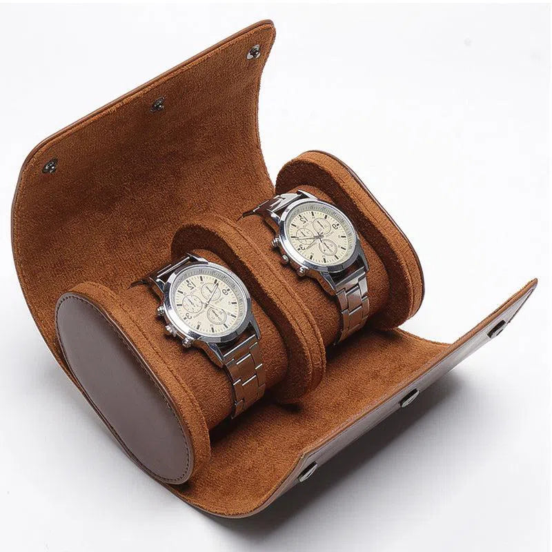 Watch Case - Duo Brown-2-Le Remontoir