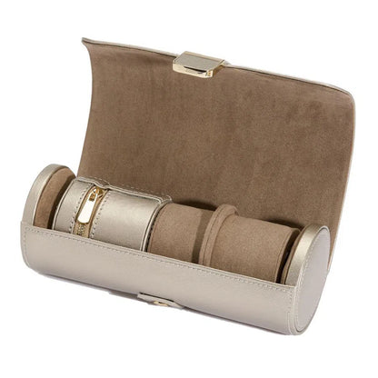 Palermo Double Watch Case with Pewter Pouch-1-Le Remontoir
