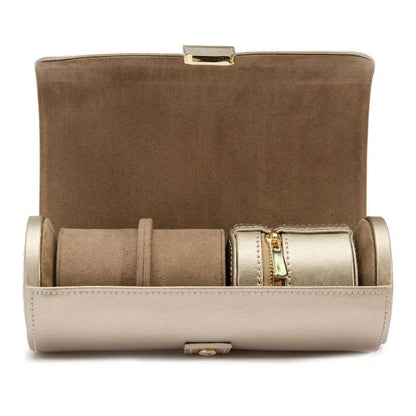 Palermo Double Watch Case with Pewter Pouch-6-Le Remontoir