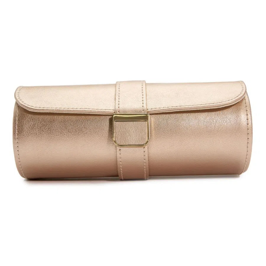 Palermo Double Watch Case with Rose Gold Pouch-2-Le Remontoir
