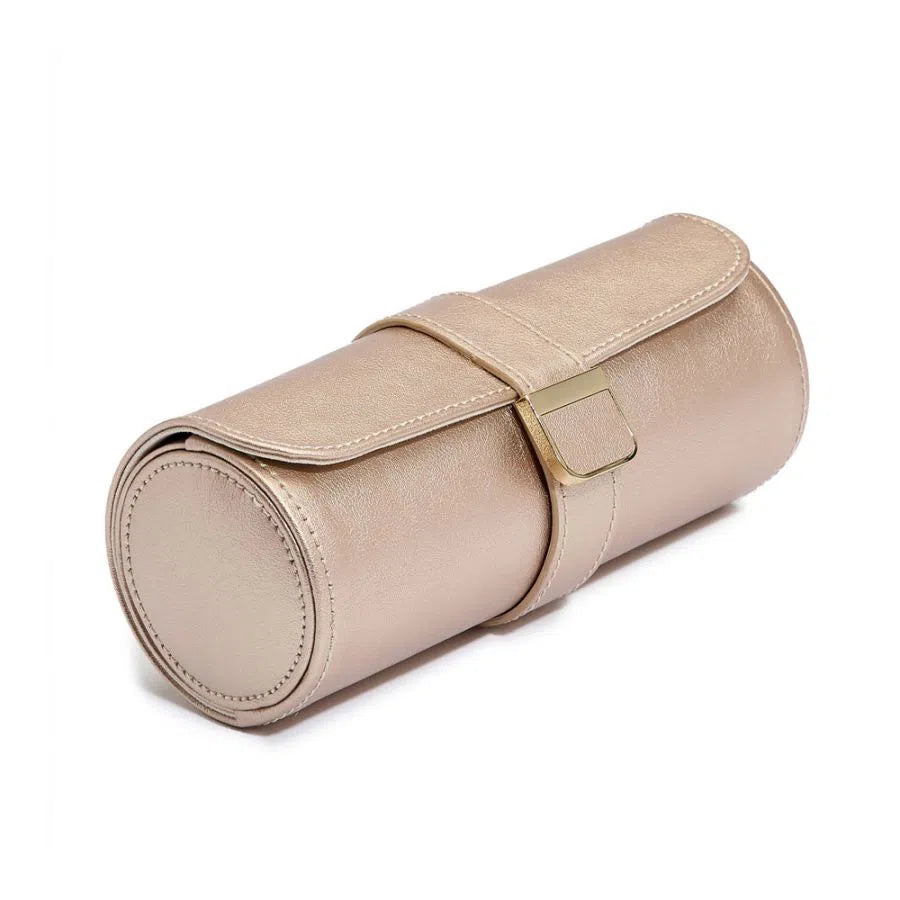 Palermo Double Watch Case with Rose Gold Pouch-6-Le Remontoir