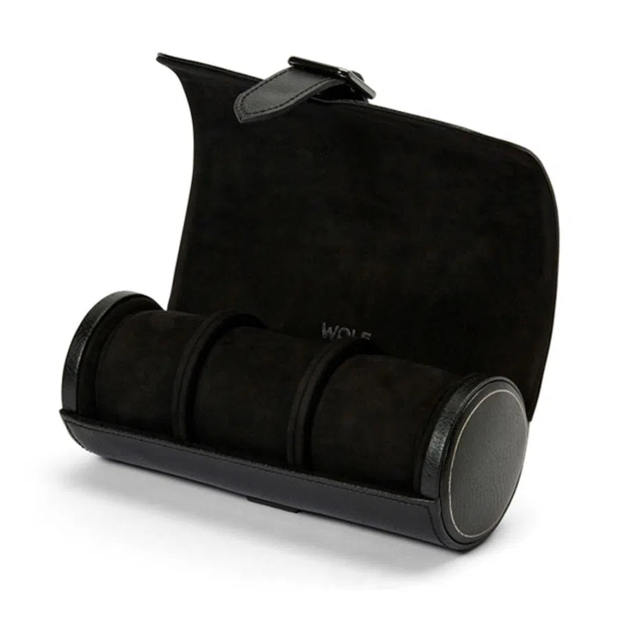 British Racing Triple Watch Case – Black-1-Le Remontoir