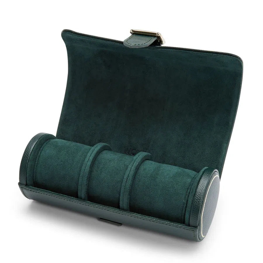 British Racing Triple Watch Case – Green-1-Le Remontoir