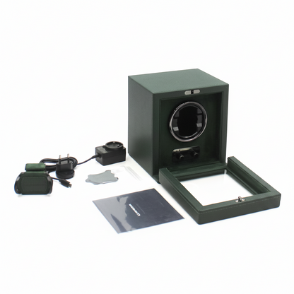 Watch Winder Cube Divan · 1 Watch · Cedar Green