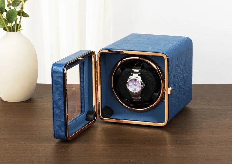 Watch Winder - Modern Blue Cube-2-Le Remontoir