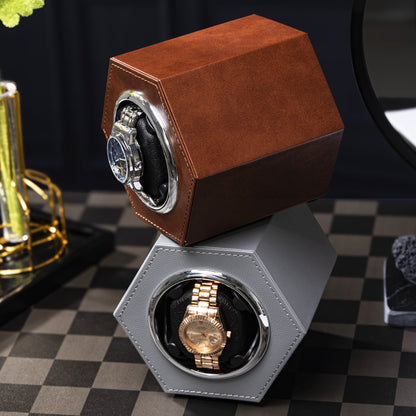Hexagonal Coffee Watch Winder-4-Le Remontoir