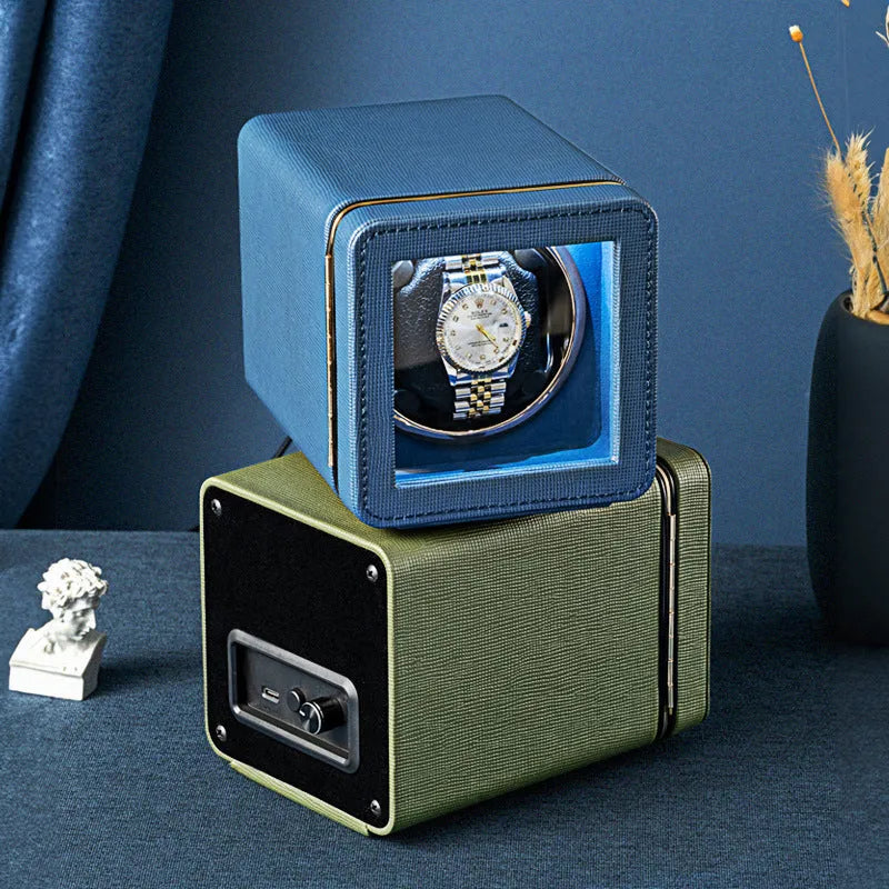 Watch Winder - Modern Blue Cube-3-Le Remontoir