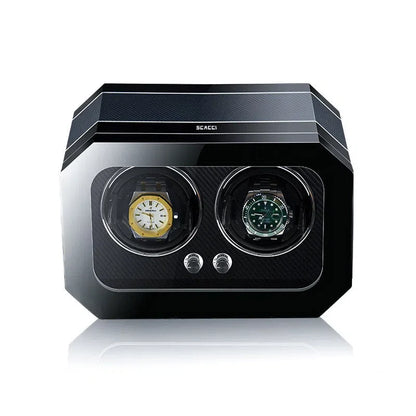 2-Slot Watch Winder - Scacci Carbone-1-Le Remontoir