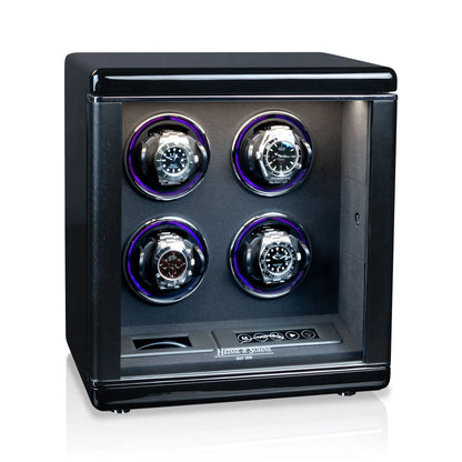 Watch Winder – Chicago 4 Black-1-Le Remontoir