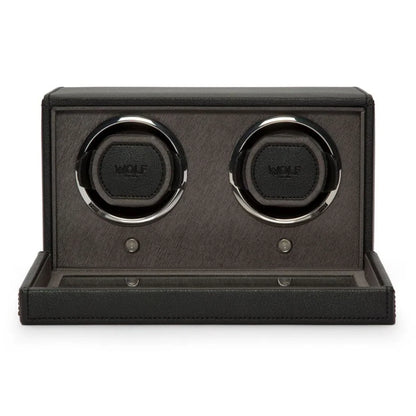 Watch Winder - Cube 2 watches Black with cover-4-Le Remontoir