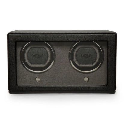 Watch Winder - Cube 2 watches Black with cover-1-Le Remontoir