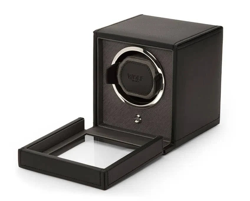 Watch Winder - Cube Cover Black-2-Le Remontoir