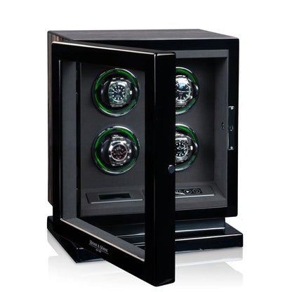 Watch Winder – Rome 4 High-Gloss Ebony-1-Le Remontoir