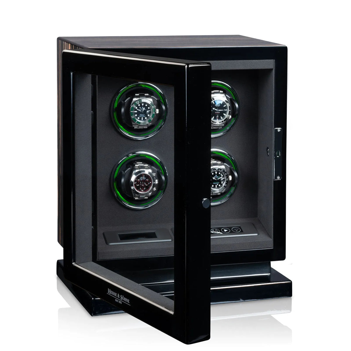 Watch Winder - Rome 4 High-Gloss Ebony-2-Le Remontoir