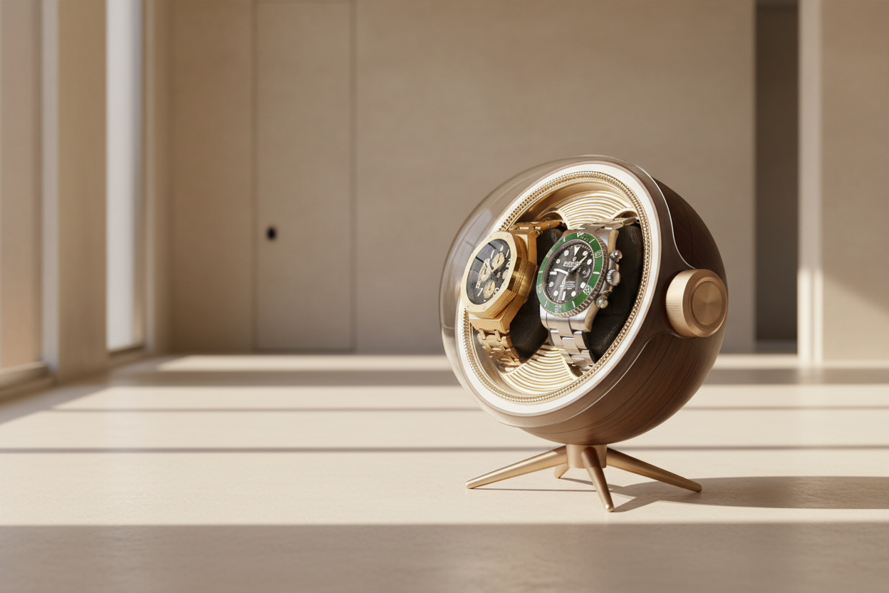 Watch Winder - Tripod Duo Gold