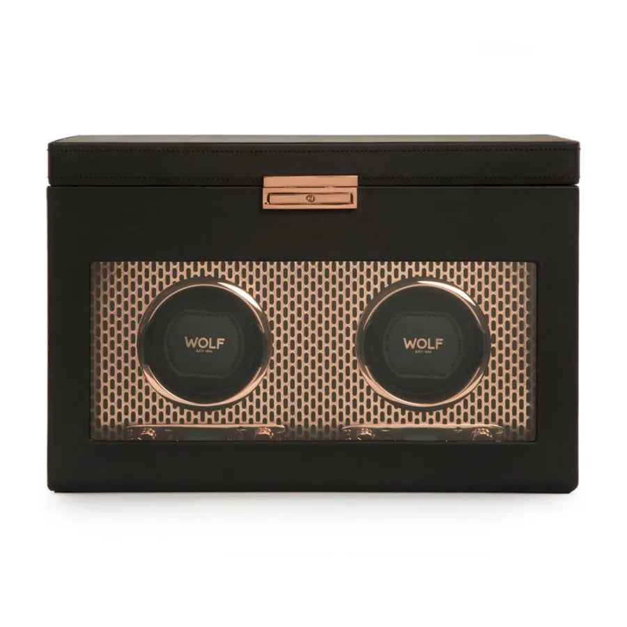 Double Axis Watch Winder with Storage – Copper-3-Le Remontoir