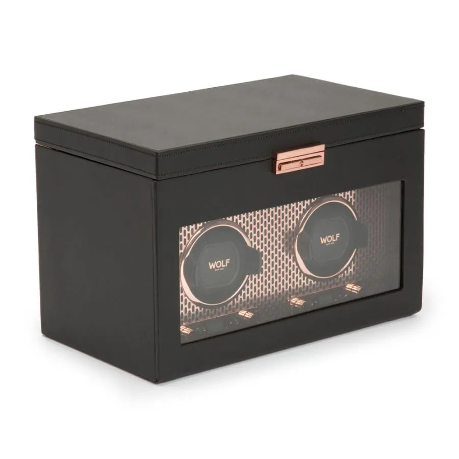 Double Axis Watch Winder with Storage – Copper-4-Le Remontoir