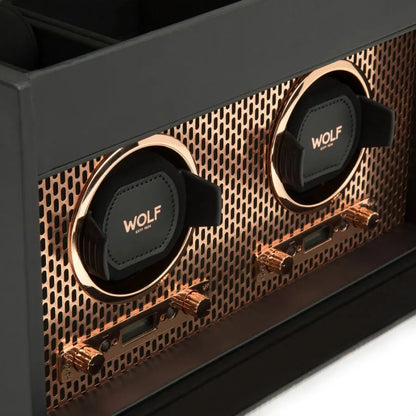 Double Axis Watch Winder with Storage – Copper-6-Le Remontoir