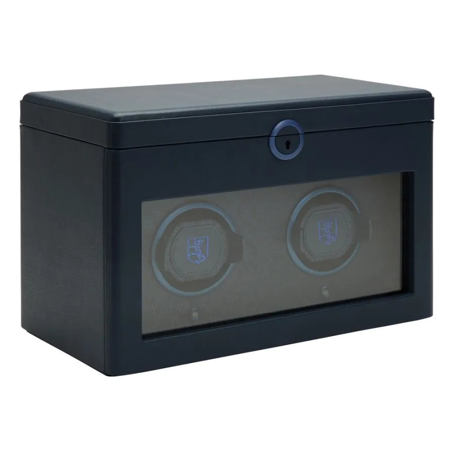 Earth Double Watch Winder – Blue-3-Le Remontoir