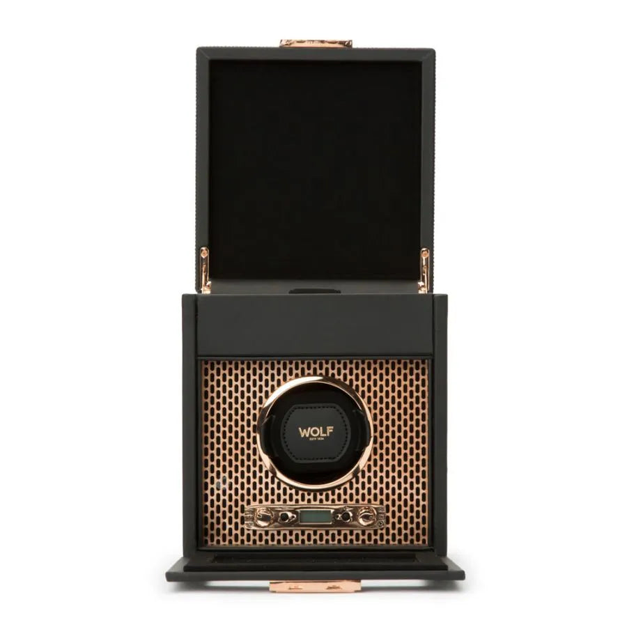 Single Axis Watch Winder with Storage – Copper-2-Le Remontoir