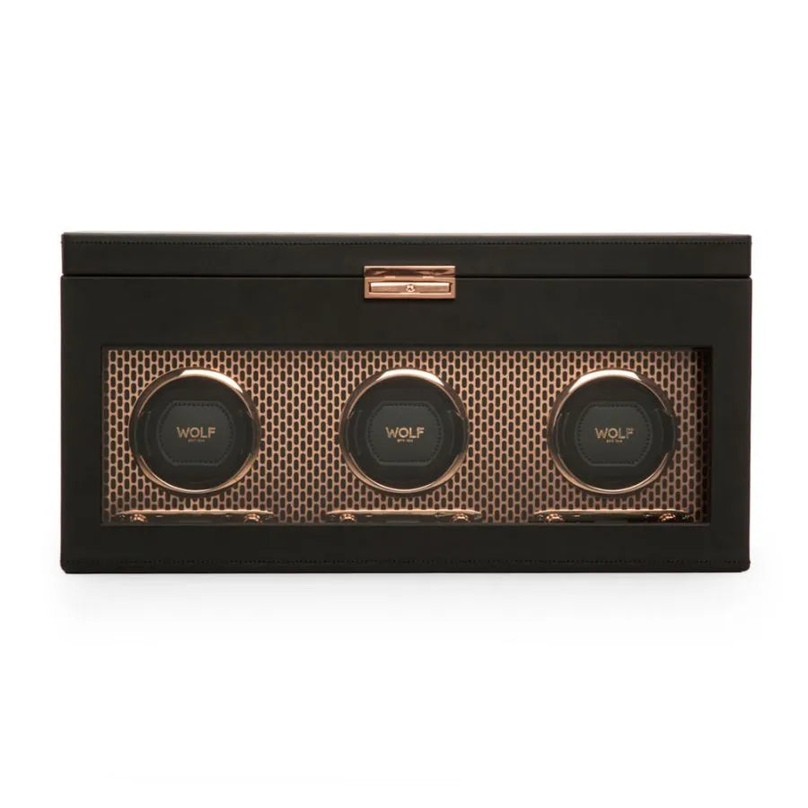 Triple Axis Watch Winder with Storage – Copper-3-Le Remontoir