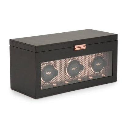 Triple Axis Watch Winder with Storage – Copper-4-Le Remontoir
