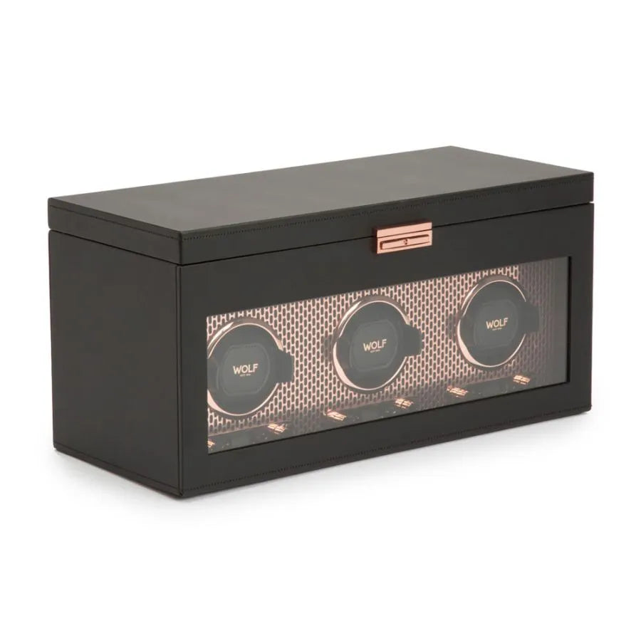 Triple Axis Watch Winder with Storage – Copper-4-Le Remontoir